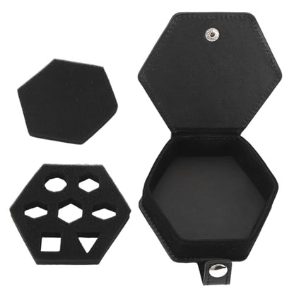 Portable PU Leather Dice Tray with Removable Slotted Insert Sponge Lined Dice Box Storage Holder Compatible with Board Game Accessories