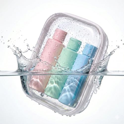 Clear Hard Shell Organizer Cases, 2 Pack | Durable PET shell with water-resistant, scratch-resistant surface for travel, toiletries, electronics and daily essentials - color: White