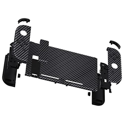 eXtremeRate DIY Replacement Shell Buttons for Nintendo Switch, Custom Back Plate for Switch Console, Custom Housing Case with Full Set Buttons for Joycon Handheld Controller - Graphite Carbon Fiber - color: Graphite Carbon Fiber