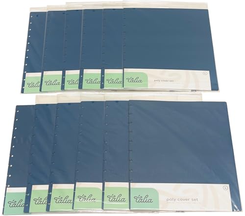 Talia Discbound Notebook - Cover Set (Deep Lake Blue 12pk (no discs), Letter Size) - color: Deep Lake Blue 12pk (no discs), size: Letter Set