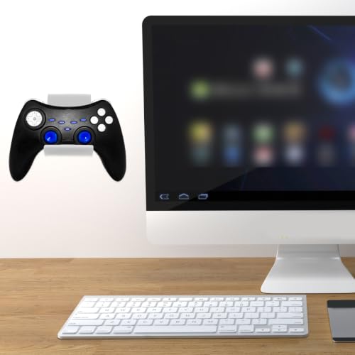 1Pc Acrylic Game Controller Holder Rack Wall Mount Remote Holder Controller Stand White Plastic 3.14 X 2.36 X 2.36 in