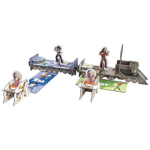 Ludonate: Kids Express - Cooperative Board Game, 3D Train, Flick Projectiles to Hit Bandits, Kids Version of Colt Express, Age 5+, 1-4 Players, 15 Min - style: Kids Express