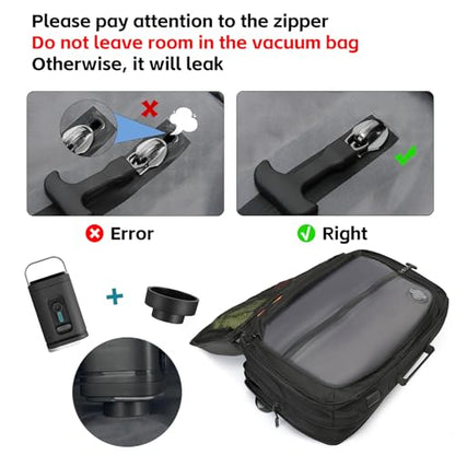 TANGCORLE Vacuum-Compressed Travel Backpack: Expandable, Airline-Approved Laptop Backpack—Unisex Business Backpack - color: Black-a45l