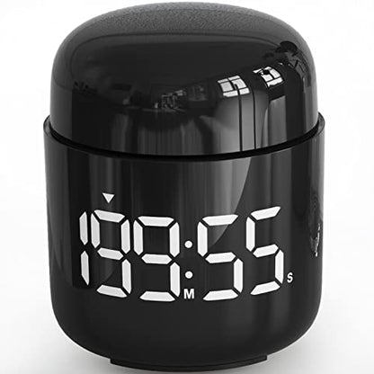 Digital Kitchen Timer,Countdown Countup Timer with Large LED Display Volume Adjustment,Timer for Cooking, Classroom Time for Kids and Teachers. (Black) - color: Black