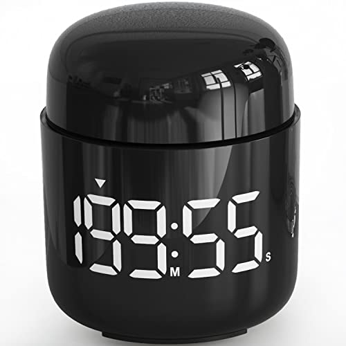 Digital Kitchen Timer,Countdown Countup Timer with Large LED Display Volume Adjustment,Timer for Cooking, Classroom Time for Kids and Teachers. (Black) - color: Black