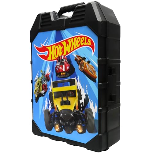 Tara Toys Hot Wheels 48-Car Storage Case – Durable Plastic Carrying Case with Handle for Die-Cast Toy Cars, Fits 1:64 Scale Vehicles, Organizer for Kids Travel & Display - style: 48 Car Carry Case