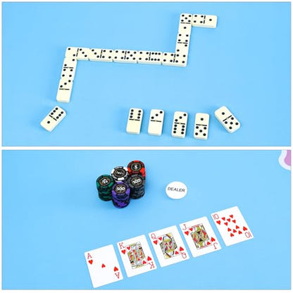 TIASUSAN Light Blue Mahjong Mat (31.5” x 31.5”) with Black Carrying Bag, Anti-Slip, Noise-Reducing Mahjong Mat for Table, Board Games, Dominoes, and Card Games - color: Light Blue