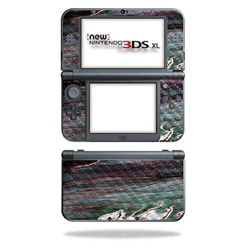 MightySkins Carbon Fiber Skin for Nintendo New 3DS XL (2015) - Grunge Marble | Protective, Durable Textured Carbon Fiber Finish | Easy to Apply, Remove, and Change Styles | Made in The USA - color: Grunge Marble