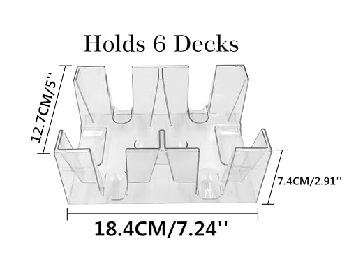 Yuanhe 6 Deck Clear Canasta Playing Card Tray - style: 6 Deck
