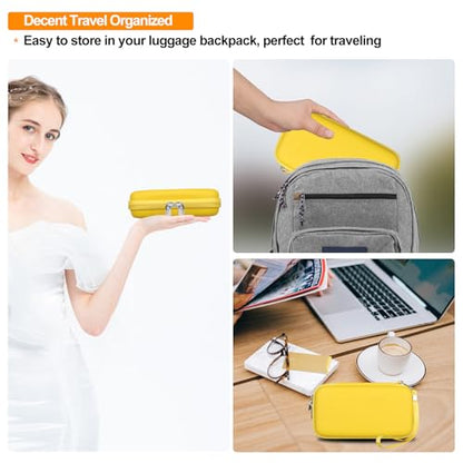 Elonbo Carrying Case for TaddToy/WELLST·G/Beijue/FAMILY POCKET/CCTU/X- JOYKIDS/GREENCREEK/Beico/KAVOYI/GuaiyeyeAP/TEBIYOU Handheld Game Console, Portable Electronic Gaming Player Bag, Yellow - color: Yellow