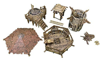 Battle Systems – Modular Fantasy Scenery – Perfect for Roleplaying and Wargames - Multi Level Tabletop Terrain for 28mm Miniatures – Colour Printed Model Diorama – DnD Warhammer (Watchtower) - style: Watchtower
