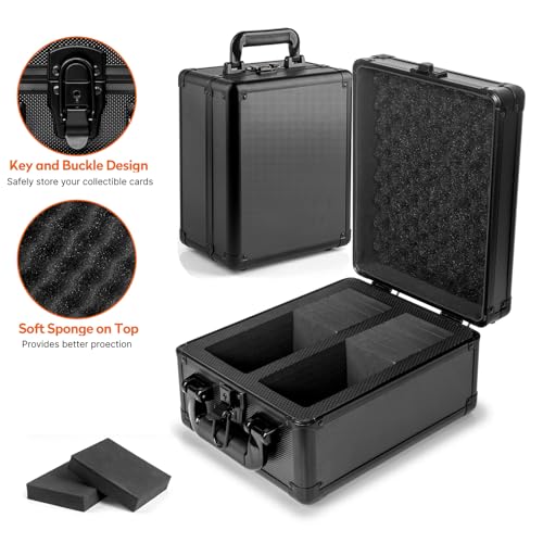 Graded Card Storage Box, Top Loaders Storage Case, Sports Trading Card Box, Cards Slab Case PSA MTG CSG BGS SGC One Touch Magnetic Card Holder, Waterproof Carrying Collector Boxes (Medium) - size: Medium