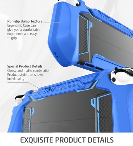 Mumba Dockable Case for Nintendo Switch OLED 2021, [Blade Series] TPU Grip Protective Cover Accessories Compatible with Nintendo Switch OLED 7 Inch and Joy-Con Controller (Navy) - color: Navy