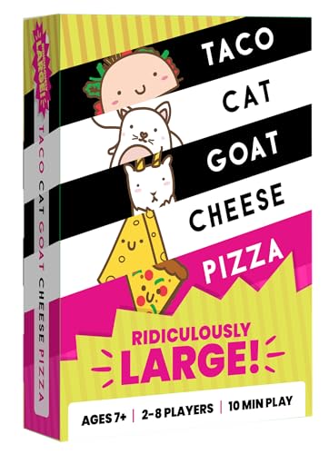 Taco Cat Goat Cheese Pizza Ridiculously Large Edition Wildly Entertaining Oversized Card Game for Family Game Night | Easy to Play 10 Min Rounds | for Kids, Teens, Adults, and Families | 2-8 Players