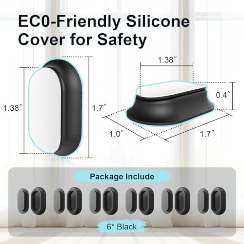 Magnetic Silicone Remote Control Holder Wall Mount for TV Fan 6 Pack Black | Upgraded Silicone Remote Caddy, Self-Adhesive, Remotes Control Organizer Storage, Home Office Air Conditioner Remote Holder - color: 6 Black