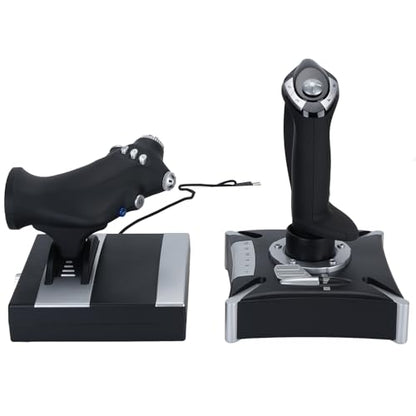 XUMIUZIY Flight Joystick, Flight Simulator Control with Dual Vibration & Suction Cups for Series X/S / / PC, 16 Programmable Buttons, Plug and Play