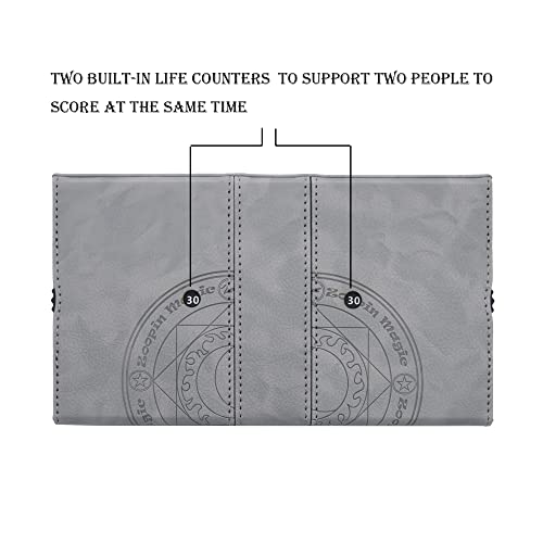Zoopin 200 Card Deck Box for MTG ,CCG,TCG,Yugioh...With Two Built-in Life Counters and Two Card-trays plus one Dice/Token Tray (Grey ) … - color: Grey