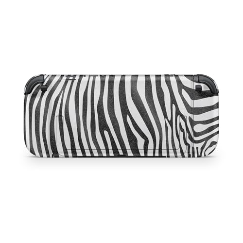 Glossy Glitter Gaming Skin Compatible with Nintendo Switch 2 Console Only - Black Zebra - Premium 3M Vinyl Protective Wrap Decal Cover - Easy to Apply | Crafted in The USA by MightySkins - color: Black Zebra, size: Switch 2 Console Skin Only, style: Gloss