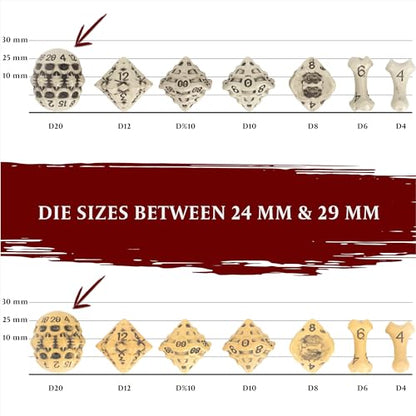D20 Dice Set - Set of Three 20 Sided Dice - Skull & Bone Themed RPG Dice. Cool & Unique Gift and Compatible with Dungeons & Dragons (DND), D&D, Pathfinder, D and D (Mixed) - color: Mixed, style: Three D20