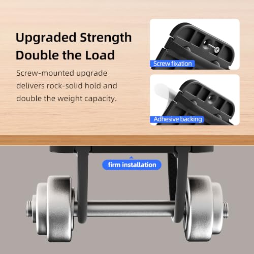 Upgraded Laptop Charger Holder,Adjustable Silicone Strap Power Brick Organizer With Heat Dissipation,Under Desk Cable Management Mount For Most Power Adapters,Chargers, Included Screws & Adhesive - color: Black
