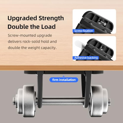 Upgraded Laptop Charger Holder,Adjustable Silicone Strap Power Brick Organizer With Heat Dissipation,Under Desk Cable Management Mount For Most Power Adapters,Chargers, Included Screws & Adhesive - color: Black