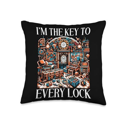 Escape Room Roomescape Puzzle Room Exit Game Throw Pillow - size: 16x16