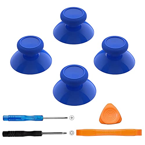 TOMSIN Replacement Joysticks for Xbox One,for Xbox Series X/S Controller,4PCS True Rubberized Thumbsticks Repair Kit for Xbox One Wireless Controller(Blue) - color: Blue