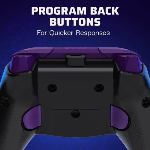 PDP Rematch Enhanced Wired Gaming Controller for Xbox Series X|S & Xbox One | Licensed for Xbox & PC, 2 Mappable Back Buttons, Adjustable Triggers, Audio Controls, Companion App, Gamepad, Purple Fade - color: Purple Fade, style: Controller