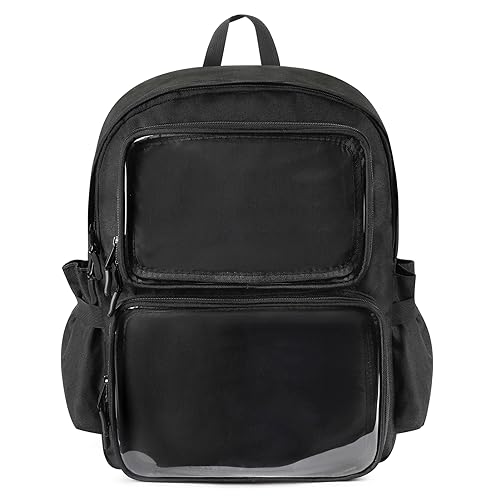 STEAMEDBUN Ita Bag Backpack with insert Pin Display Backpack for School Anime Cosplay - color: Black