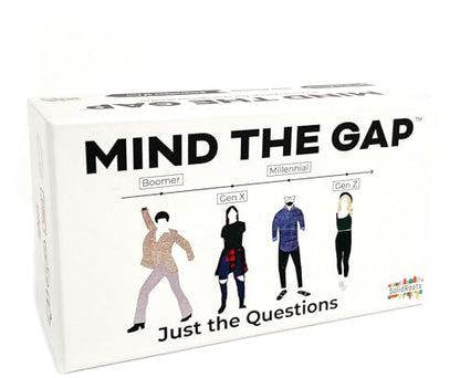 Spin Master Games Mind the Gap Just the Questions Family Trivia Game | 1000 New Generational Questions, Sparks Fun Family Conversations, Fun Choice for Family Game Night, 2+ Players, Ages 12+ - color: Multicolor