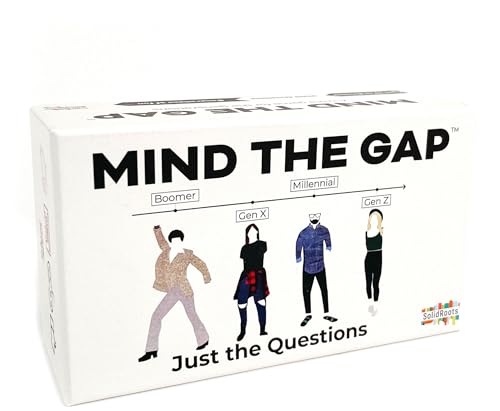 Spin Master Games Mind the Gap Just the Questions Family Trivia Game | 1000 New Generational Questions, Sparks Fun Family Conversations, Fun Choice for Family Game Night, 2+ Players, Ages 12+ - color: Multicolor