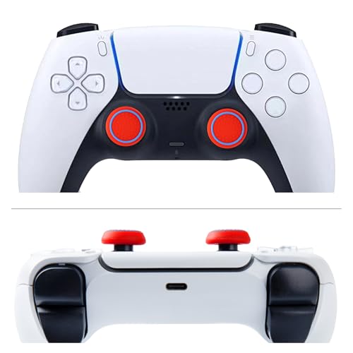 Controller Accessories for PS5 Thumb Grips Joystick caps w/high thumbstick Extender, Joystick Replacement Covers, Analog Stick Precision Rings, aim Boost kit Stuff attachments for PS4 Black White - color: Black & White(33 Pcs)