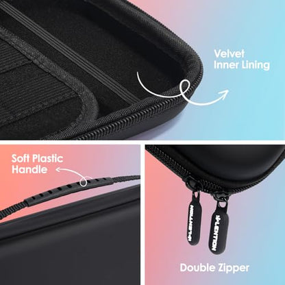 LENTION Carrying Case for Nintendo Switch 2(2025) with Handle, Protective Switch 2 Hard Shell Case with 10 Game Card Slots, Slim Compact & Lightweight Travel Bags for Console & Accessories (Black) - color: Black