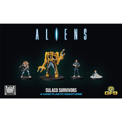 GF9: Aliens: Sulaco Survivors - 4 RPG Miniatures, Hard Plastic Figures, Unpainted, Roleplaying Game Accessories, Based On The 1986 Film Aliens