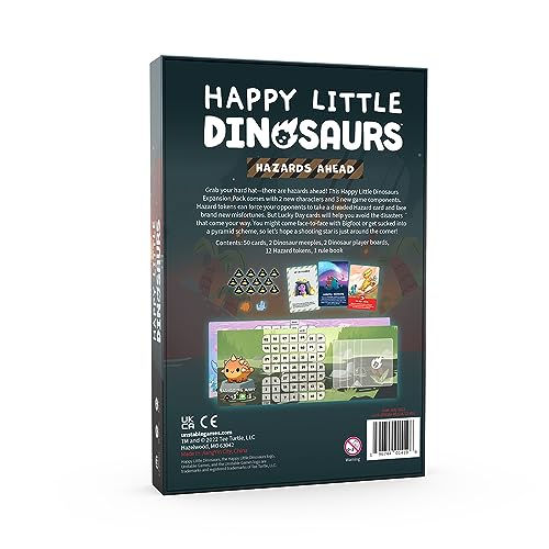 Unstable Games - Happy Little Dinosaurs Hazards Ahead Expansion - Designed to be Added to Your Happy Little Dinosaurs Base Game - Perfect for Game Night! - style: Expansion: Hazards Ahead