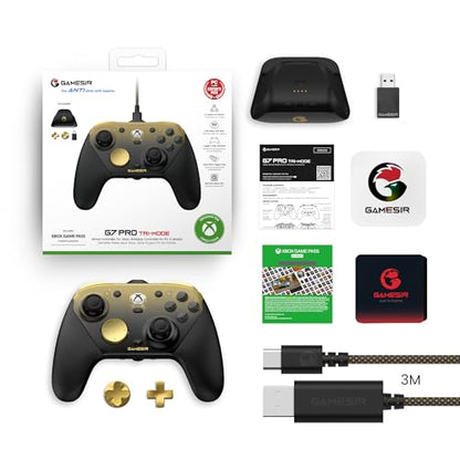 GameSir G7 Pro Wired Controller for Xbox Series X|S, Xbox One, Wireless Gamepad for PC&Android with TMR Sticks, Hall Effect Analog Triggers, 1000Hz Polling Rate, 3.5mm Audio Jack - Golden - color: Golden