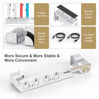 Switch Controller Charging Dock Compatible with Nintendo Switch OLED-The Legend of Zelda: Tears of The Kingdom Edition ＆ Switch Model Joycon, Switch Charging Station for 6 Joycons, Game Storage Stand - color: Tears of the Kingdom Edition
