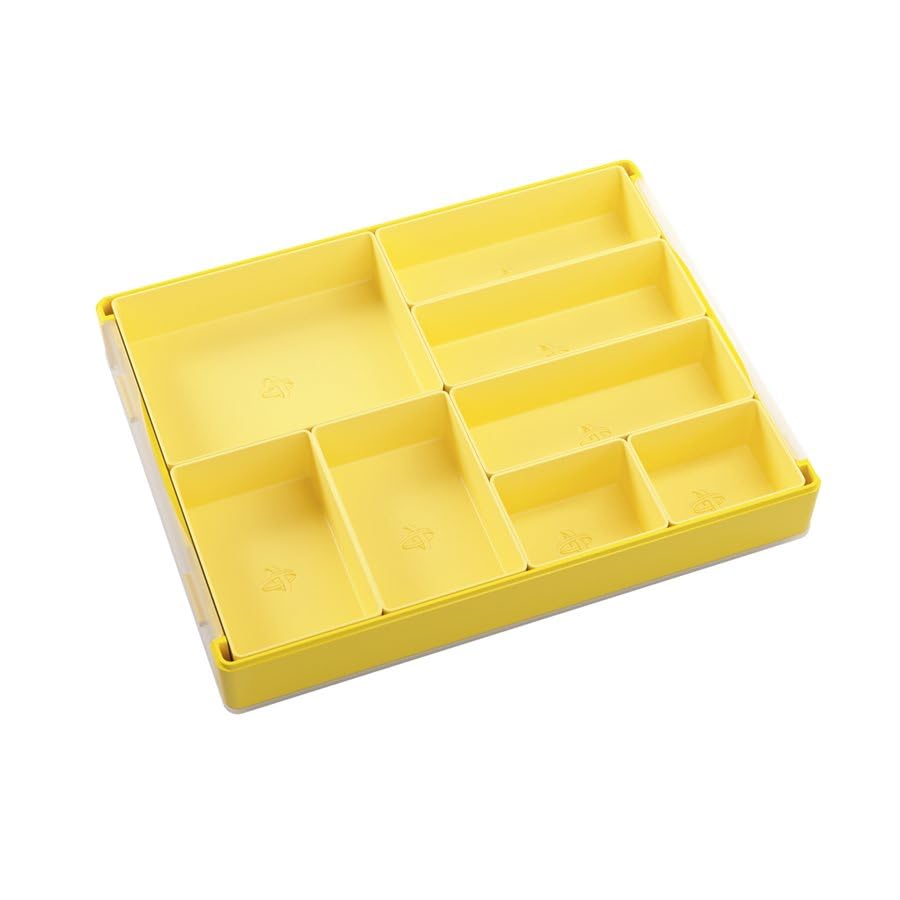 Token Silo Card Add On - 3-Piece Set of Game Trays, Holds Game Cards, Tokens, Dials and Dice, Organize LCG, TCG and Board Game Accessories, Modular Design, Yellow Color, Made by Gamegenic - color: Yellow