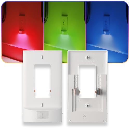 3 Pack - SnapPower Multi-Color GuideLight – Outlet Cover RGB Lights, Customizable Ambient Lighting/Mood Lighting for Home, Kitchen, Gaming Room, Kids Bedroom, Nursery, Holiday Decor (White, GFCI) - color: White, size: GFCI