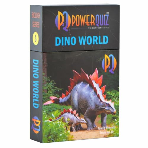 Dino World Dinosaur Trivia Game for Kids & Adults | 200 questions, 5 difficulty levels Beginner to Expert, fun facts, explanations, premium matte cards, hard storage box - style: Dino World