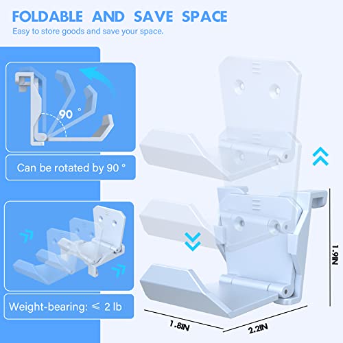Wall Mount Holder for PS5 Pro/Slim and Switch Controllers - Strong Adhesive/Screw Headphone Stand, Headset Hanger Hook for Universal Controller and Headset - 6 Pack