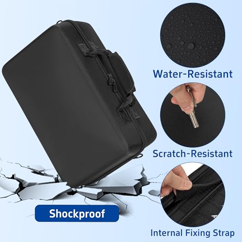 OUUTMEE Hard Shell Carrying Case Compatible with PS5 Slim | Travel Storage Bag for PS5 Slim, Organizer Protective Case Holds PS5 Slim Disk Digital Edition, Games and Accessories - size: For PS5 Slim