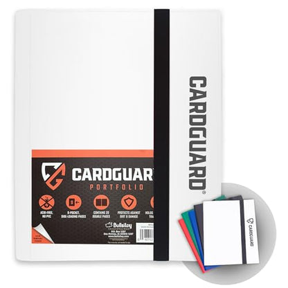 CardGuard Trading Card Binder Pro-Folio – 9 Pocket Binder - Side-Loading Album, Durable & Acid-Free Storage for Pokémon, YuGiOh, MTG, TCG, Game & Sports Cards, White - color: White
