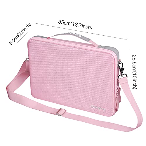 Smatree Hard Shell Carrying Case for 14.2inch Apple MacBookPro 2025/2024 | for 14.2inch APPLE MacBook Pro 2023 A2918,13inch MacBook Air M4 2025/2024/2022,iPad Pro M5 2025/2024/iPad Air M3 2025,Pink - color: Pink