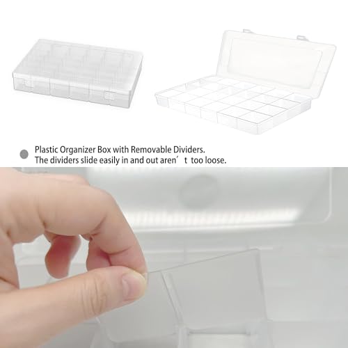 2 Pcs Large 24 Grids Plastic Organizer Box | Grids Plastic Organizer Box for kitchen Storage, Party and Travel