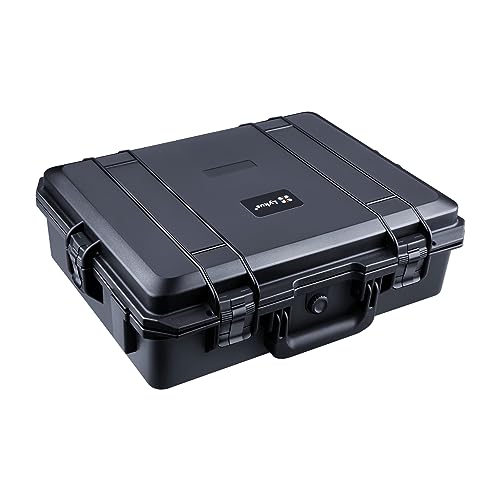 Lykus HC-5010 Waterproof Hard Case with Foam, Inner Size 17.72*13.62*5.47in | IP67 Waterproof, Pluckable Foam, Suitable for Cameras, Lenses, Electronic Equipment and More - color: Black, size: HC-5010