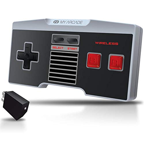 My Arcade GamePad Classic - Nintendo Wireless Controllers - Compatible with Nintendo NES Classic Edition, Wii, Wii U - Adapter Included - 30 Feet Range - style: Gamepad Classic