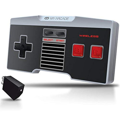 My Arcade GamePad Classic - Nintendo Wireless Controllers - Compatible with Nintendo NES Classic Edition, Wii, Wii U - Adapter Included - 30 Feet Range - style: Gamepad Classic