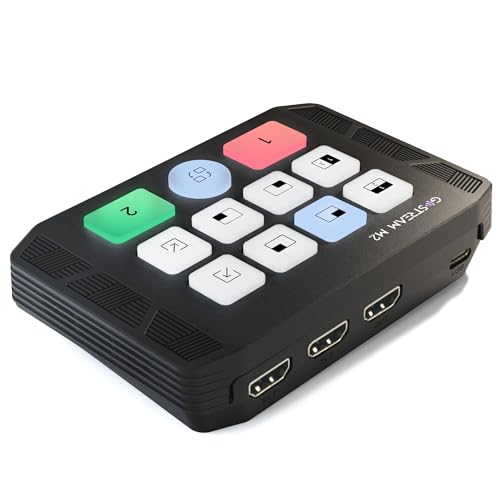 Osee GoStream M2 Capture Card, Dual 4K HDMI Input Capture Card for Streaming, USB 3.0 Audio Video Capture Card Record in 1080P 60FPS Low Latency, Compatible with PS5/PS4/Xbox/Switch in OBS, YouTube
