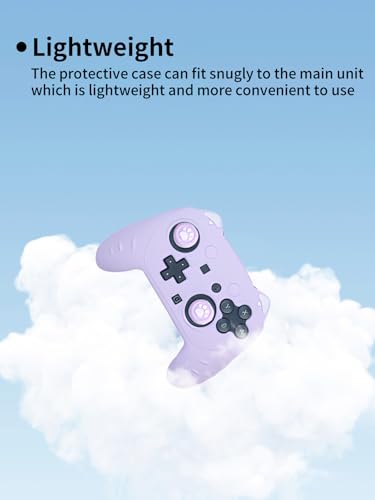 Case for Nintendo Switch 2 Pro Controller,UYRUREL Premium Sillence Material,Shock-Absorbing and Anti Drop Protection Soft Shell,with Stickers and Thumb Grips,Purple. - color: Purple